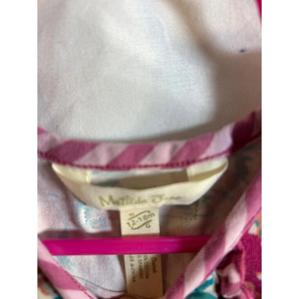 Matilda Jane Floral Romper 12-18m Pink Purple Mixed Print Ruffle Baby Girls
